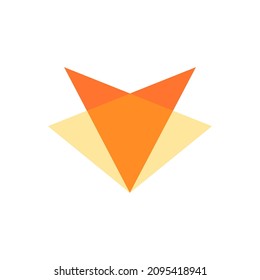 Fox abstract vector logo or icon template, sign or symbol.