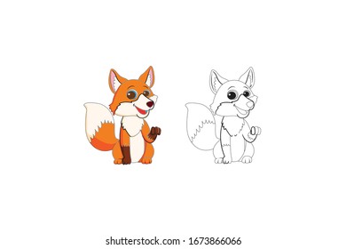 Fox Animal Cartoon Vector Illustration Bundle