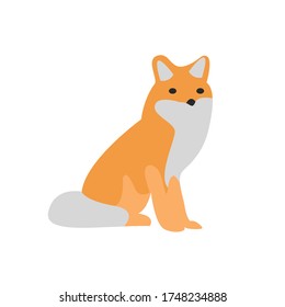 Fox Animal Cartoon Vector Illustration
