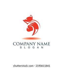 Fox Animal creative logo Template vector design
