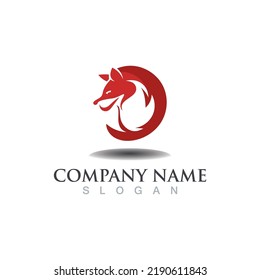 Fox Animal creative logo Template vector design