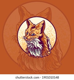 fox animal esport mascot logo illustration