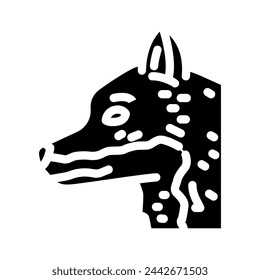 fox animal glyph icon vector. fox animal sign. isolated symbol illustration