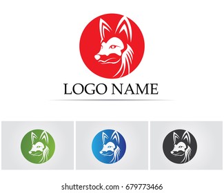 Fox animal head logo and symbols