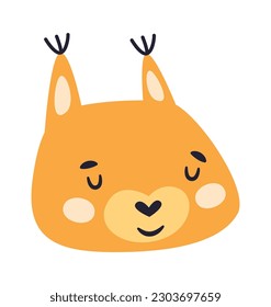 Ilustración del vector de la cabeza de animal de Fox