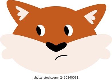 Fox Animal Head Vector Illustration