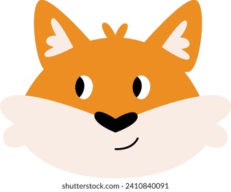 Fox Animal Head Vector Illustration