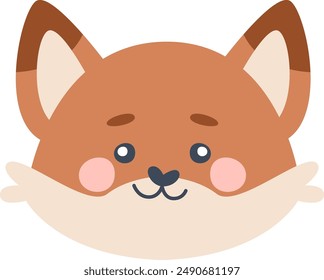 Fox Animal Head Vector Illustration