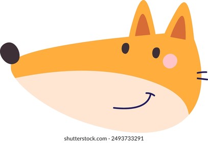 Fox Animal Head Vector Illustration