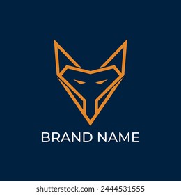Fox animal icon logo design vector