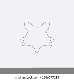 fox animal icon sign signifier vector