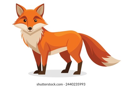 Fox Animal isolated flat vector illustration