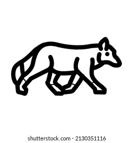 fox animal line icon vector. fox animal sign. isolated contour symbol black illustration