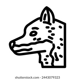 fox animal line icon vector. fox animal sign. isolated contour symbol black illustration