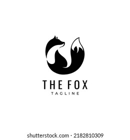 Fox animal logo design. Abstract, creative and minimalist.