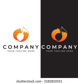 Fox animal logo design. Abstract, creative and minimalist.