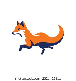 Fox Animal Logo Mascot Vector Design Illustration Template.  