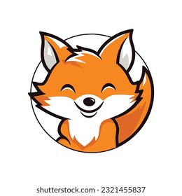 Fox Animal Logo Mascot Vector Design Illustration Template.  