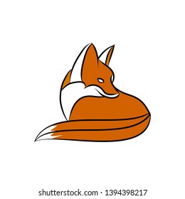 Fox Animal Logo and Tail fose 