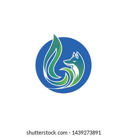 a fox animal logo template
