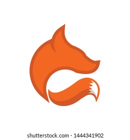 a fox animal logo template