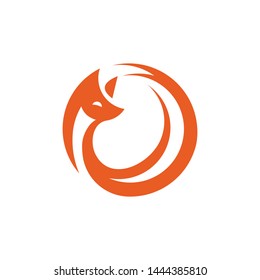 a fox animal logo template