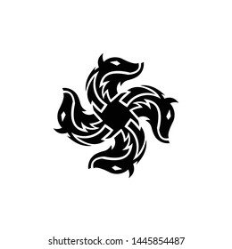 a fox animal logo template