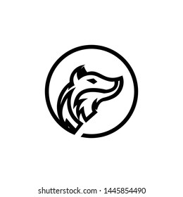 a fox animal logo template