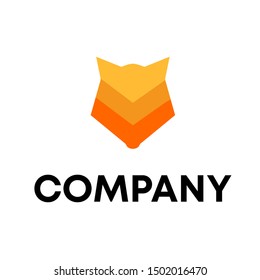 fox animal logo vector template