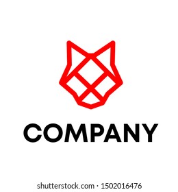 fox animal logo vector template