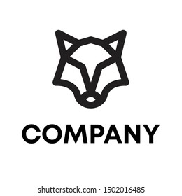 fox animal logo vector template