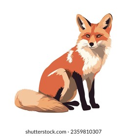 fox animal nature icon isolated illustration