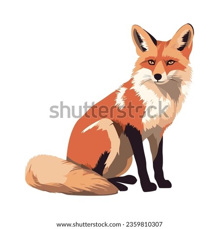 fox animal nature icon isolated illustration