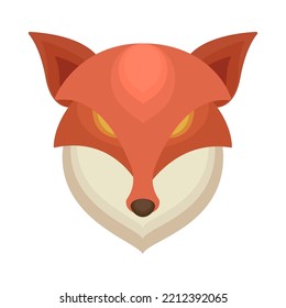 fox animal paper art icon