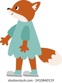 Fox Animal Patient Vector Illustration