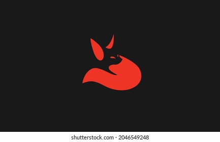 Diseño del logotipo del vector animal de Fox