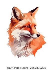 fox animal wildlife icon isolated