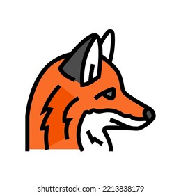 fox animal zoo color icon vector. fox animal zoo sign. isolated symbol illustration