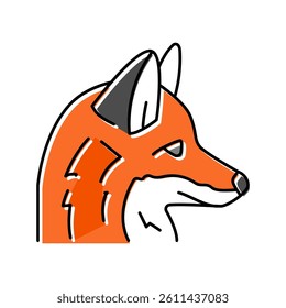 fox animal zoo color icon vector. fox animal zoo sign. isolated symbol illustration