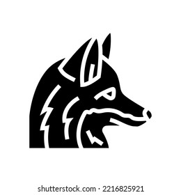 fox animal zoo glyph icon vector. fox animal zoo sign. isolated symbol illustration