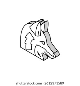 fox animal zoo isometric icon vector. fox animal zoo sign. isolated symbol illustration