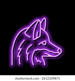 fox animal zoo neon light sign vector. fox animal zoo illustration