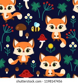 Сute fox background