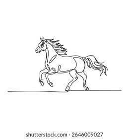 fox bird horse butterfly single line art