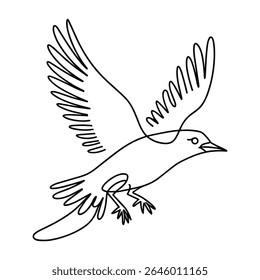 fox bird horse elephant single line art