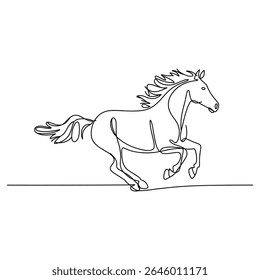 fox bird horse elephant single line art