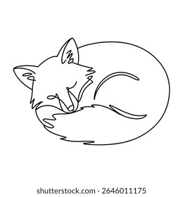 fox bird horse elephant single line art