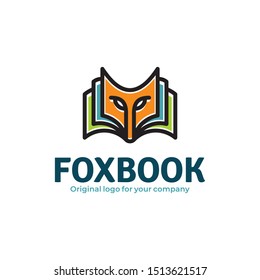  Fox and book logo. Creative book logo inspiration. can be used as symbols, brand identity, company logo, education icons, or others. Color and text can be changed according to your need.