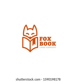 Fox Book Logo Design Template Vector Stock Vector (Royalty Free) 1590198178