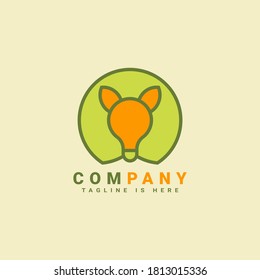 Concepto de diseño del logotipo de Fox Bulb. Ilustración vectorial